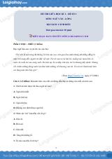 Đề thi giữa kì 1 Văn 6 Cánh diều - Đề số 1